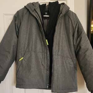 All In Motion XL Hooded Gray Kids Jacket